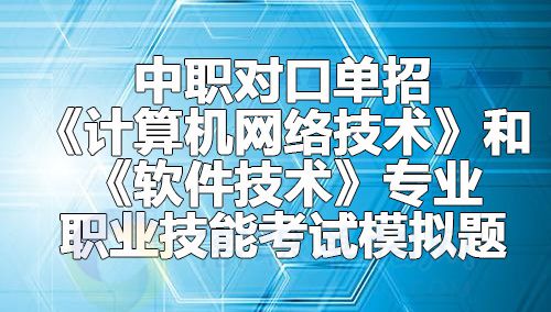 中职对口单招 计算机网络技术 和 软件技术 专业职业技能考试模拟题九