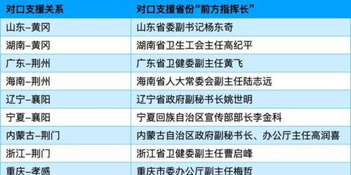 19位对口省份 前方指挥长 ,都是谁